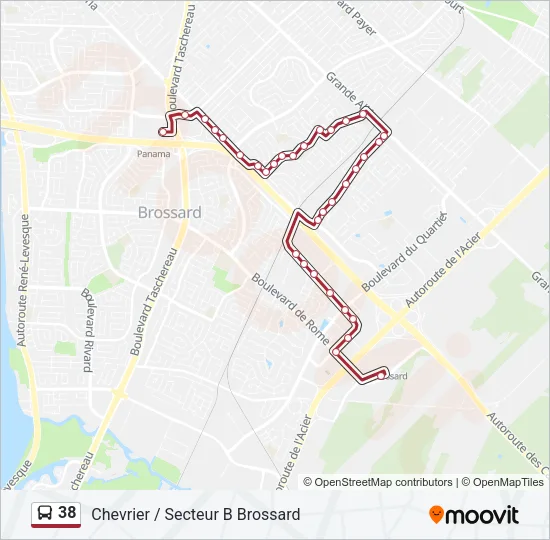 38 Bus Line Map
