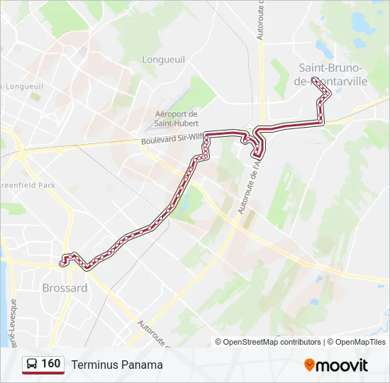 160 Bus Line Map