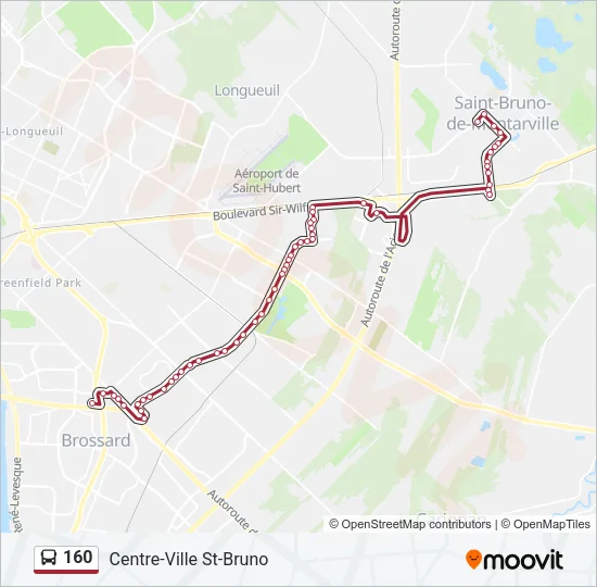 160 Bus Line Map