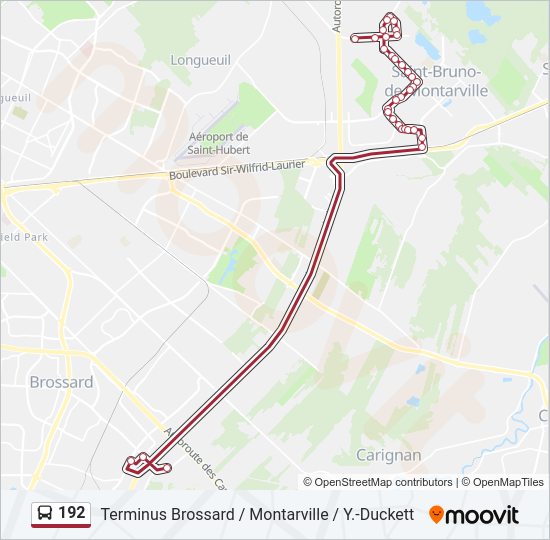 192 Bus Line Map