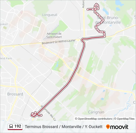 192 Bus Line Map