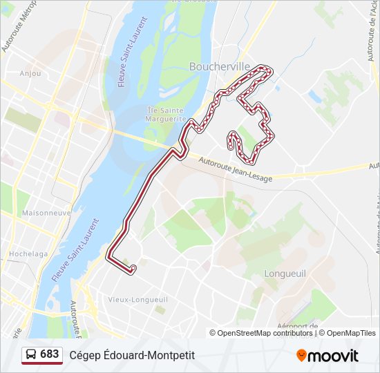 683 Bus Line Map