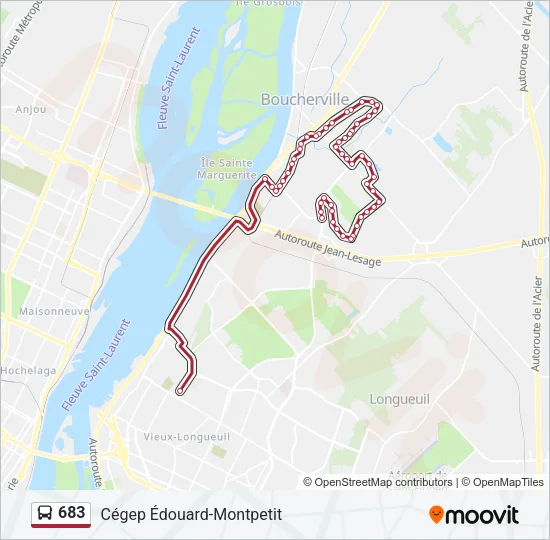 683 Bus Line Map