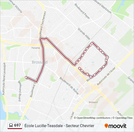 697 Bus Line Map