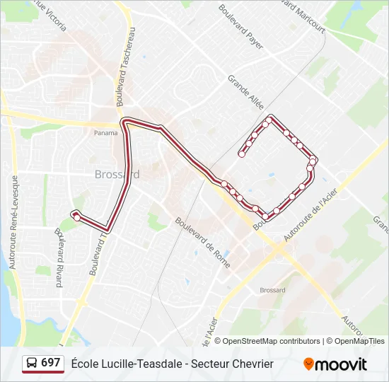 697 Bus Line Map