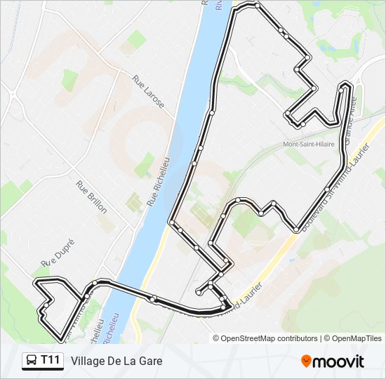 T11 Bus Line Map