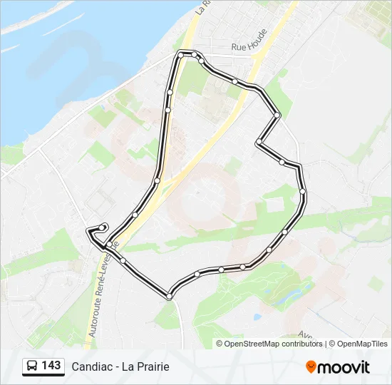 143 Bus Line Map