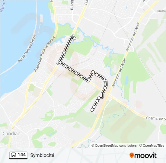 144 Bus Line Map