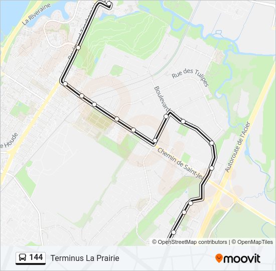 144 Bus Line Map