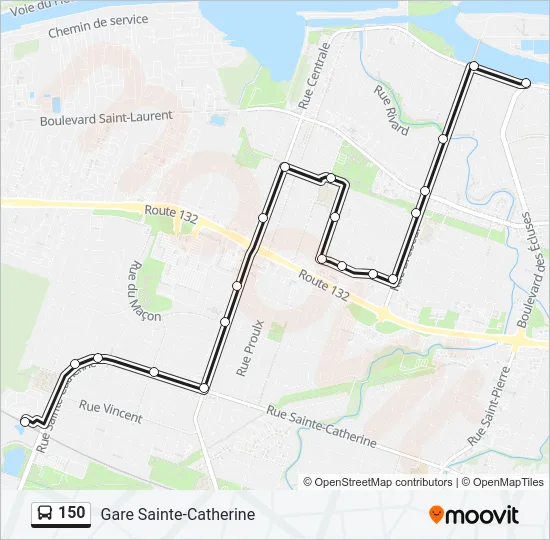 150 Bus Line Map