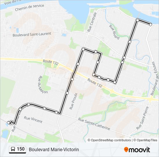 150 bus Line Map