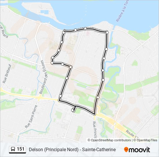 151 bus Line Map