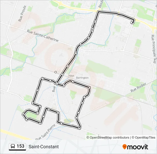 153 Bus Line Map