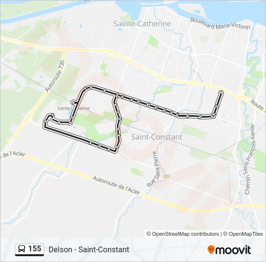 155 Bus Line Map
