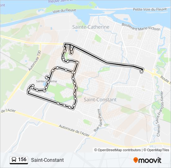 156 bus Line Map