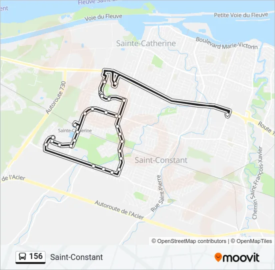 156 Bus Line Map