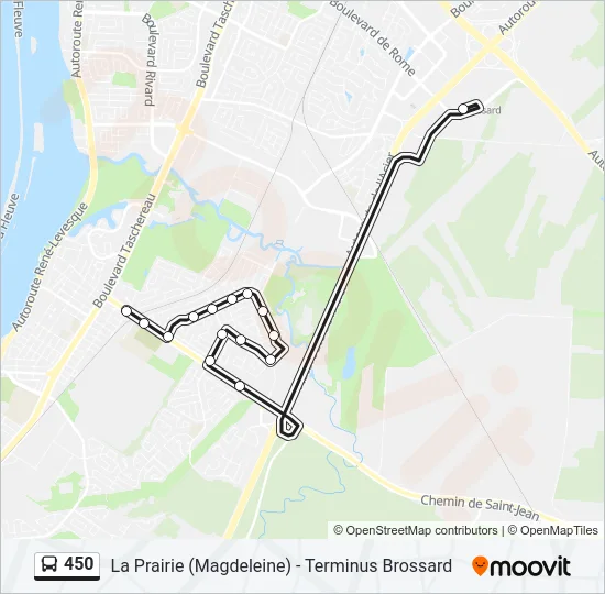 450 Bus Line Map