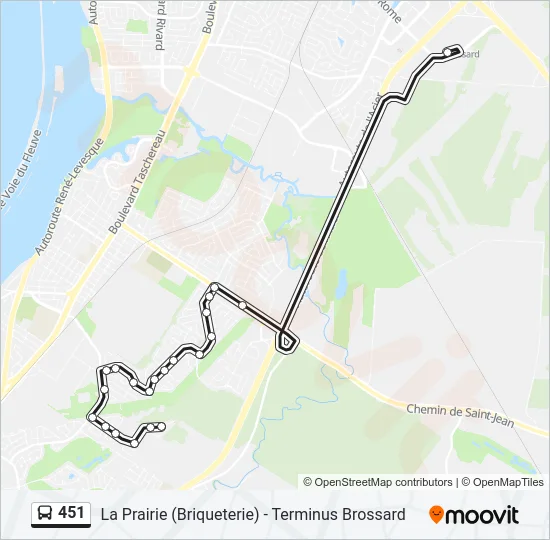 451 Bus Line Map