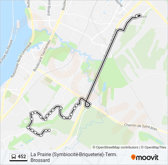 452 bus Line Map