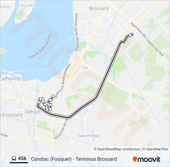 456 Bus Line Map