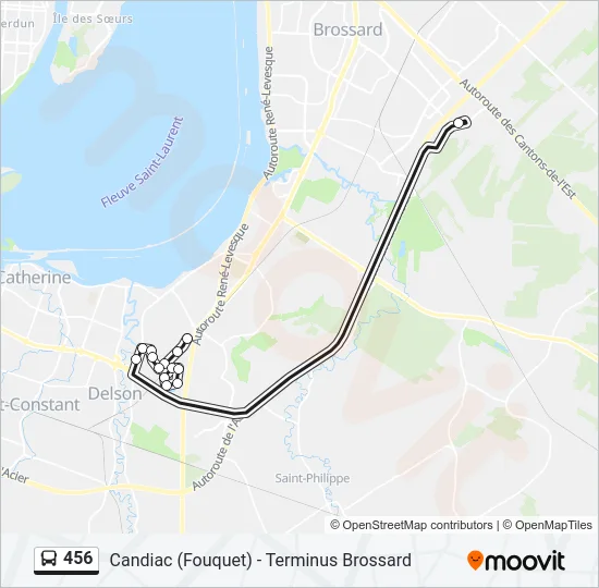 456 Bus Line Map
