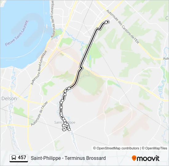 457 Bus Line Map