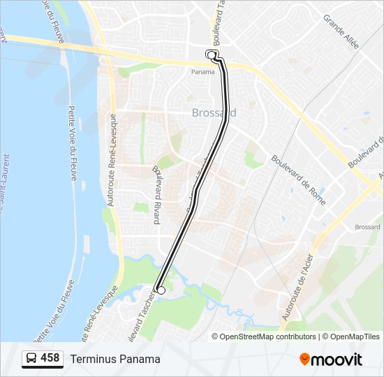 458 Bus Line Map