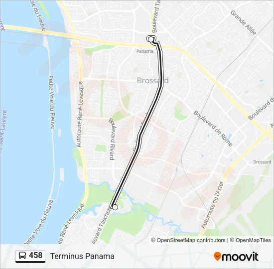 458 Bus Line Map
