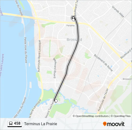 458 Bus Line Map