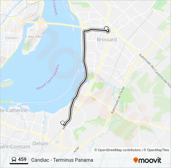 459 Bus Line Map