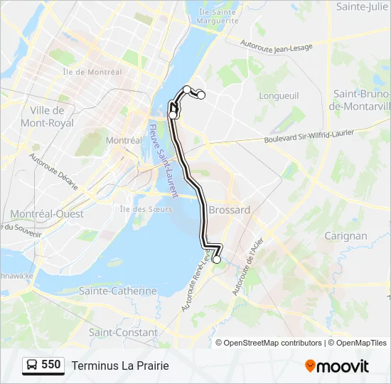 550 Bus Line Map