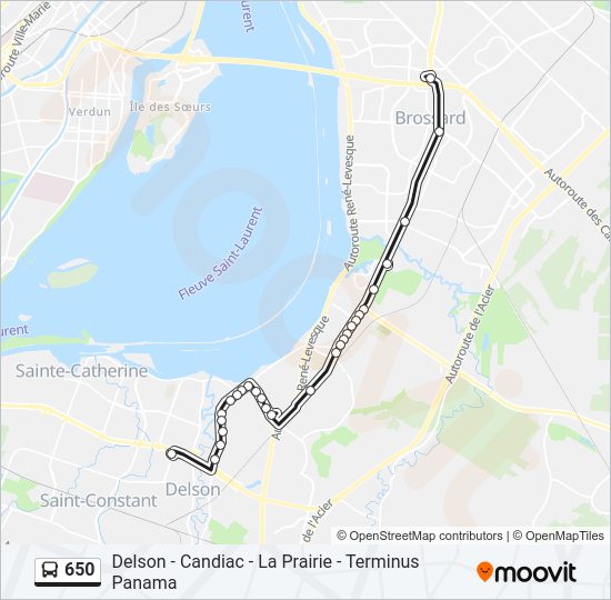 650 Bus Line Map