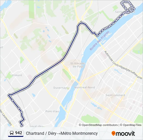942 Bus Line Map