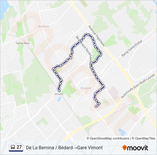 27 Bus Line Map