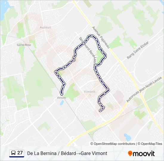 27 Bus Line Map