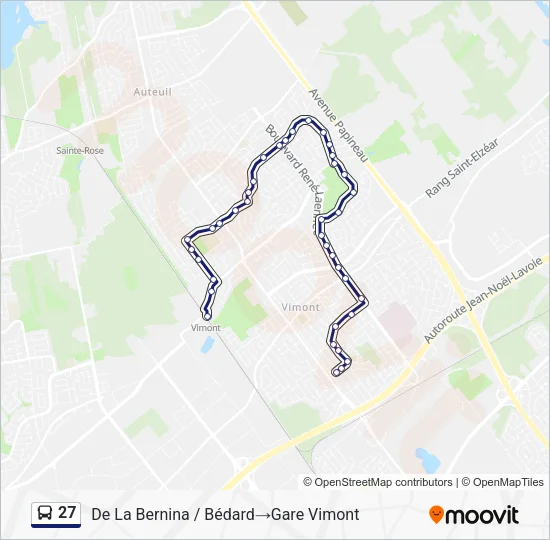 27 Bus Line Map