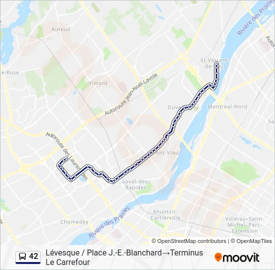 42 Bus Line Map