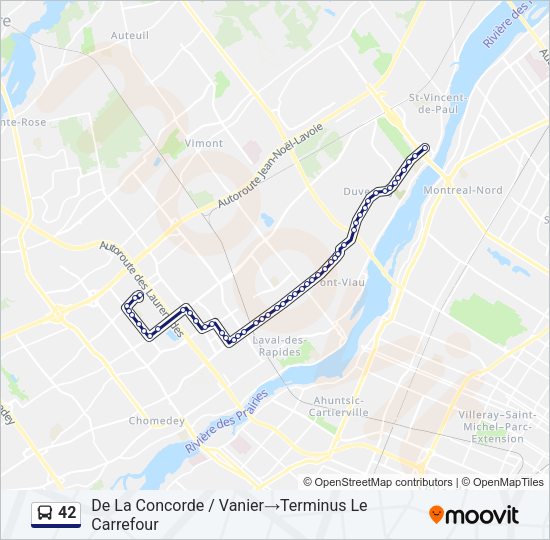 42 Bus Line Map