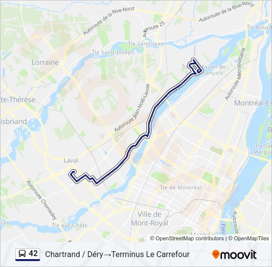 42 Bus Line Map