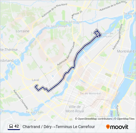 42 Bus Line Map