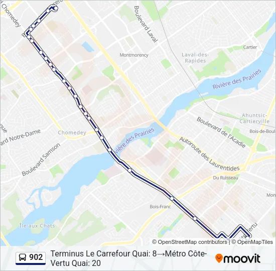 902 Bus Line Map