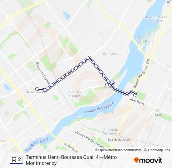 2 Bus Line Map