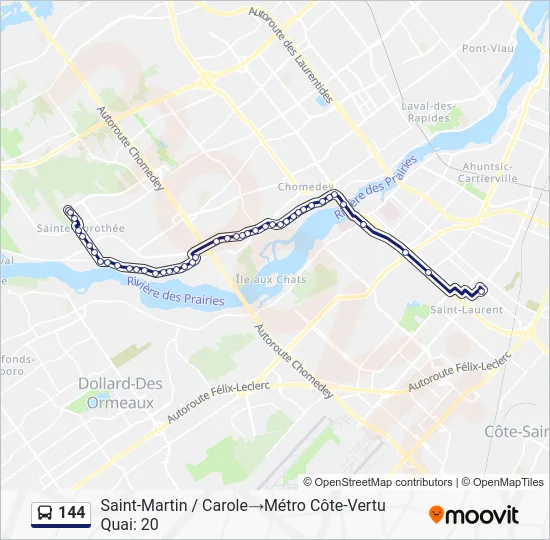 144 Bus Line Map