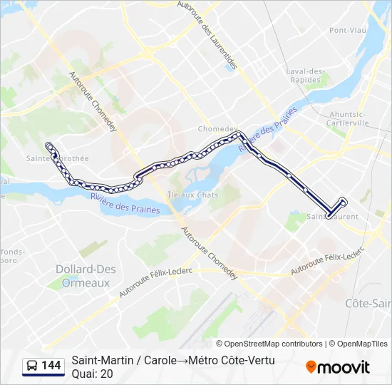 144 Bus Line Map