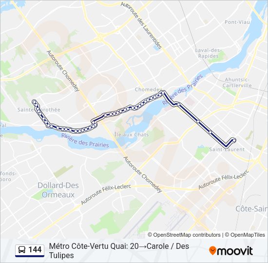 144 Bus Line Map