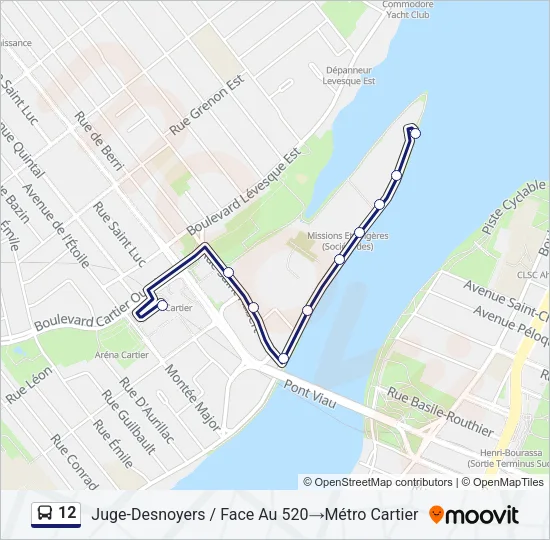 12 Bus Line Map
