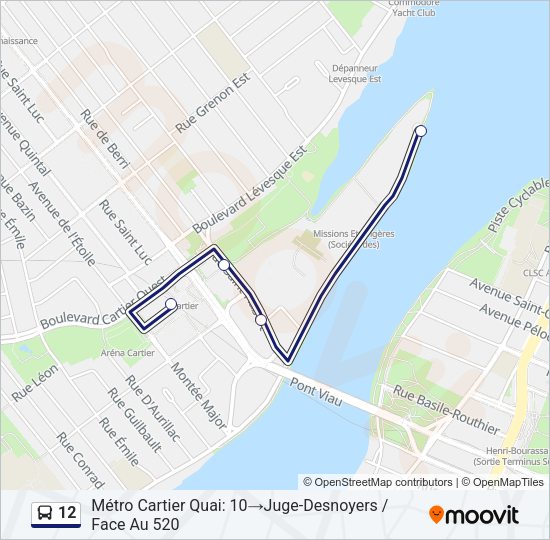 12 Bus Line Map