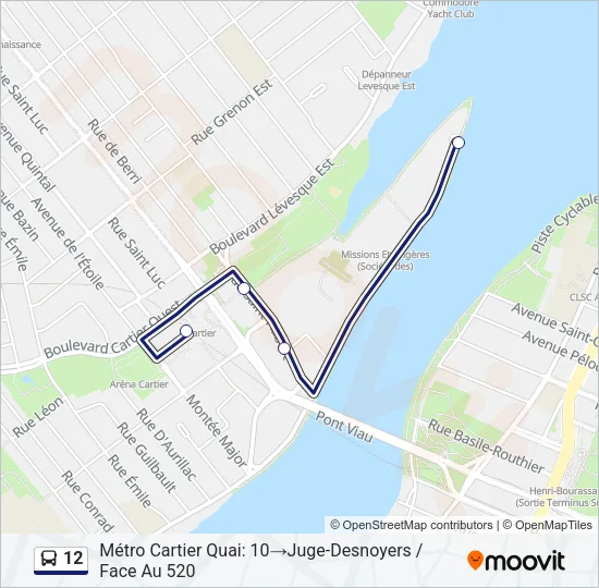 12 Bus Line Map