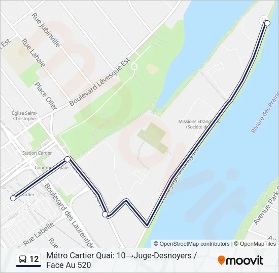 12 Bus Line Map