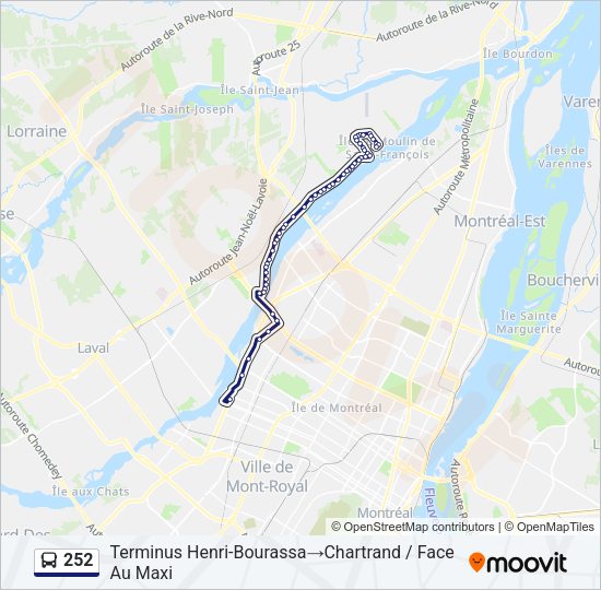 252 Bus Line Map